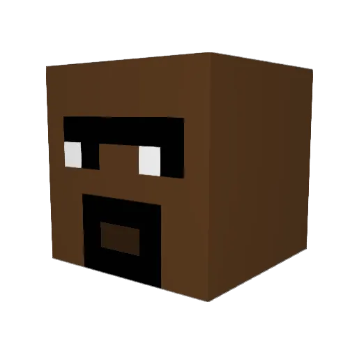 lokke1 Minecraft avatar head, 3D render