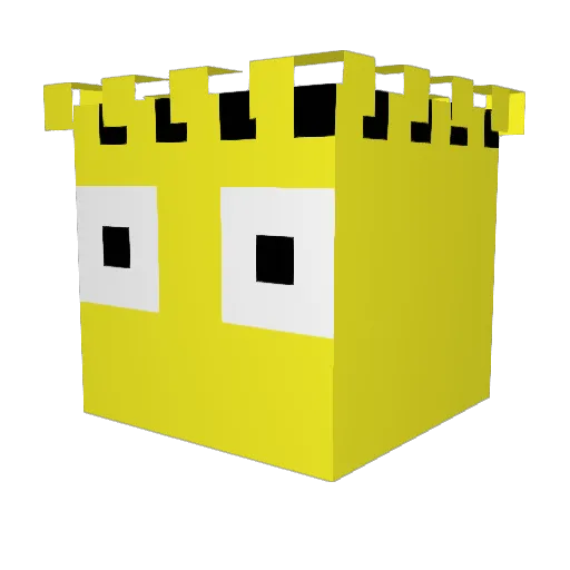loko3rd Minecraft avatar head, 3D render