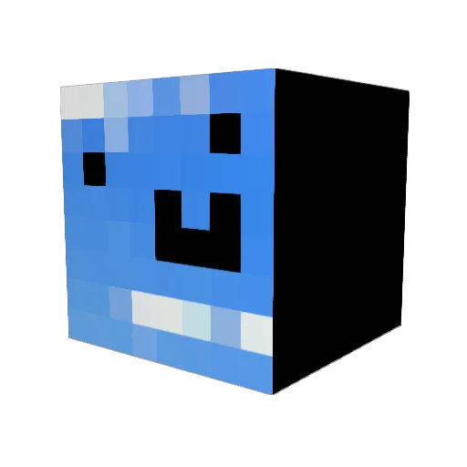 lokopop Minecraft avatar head, 3D render