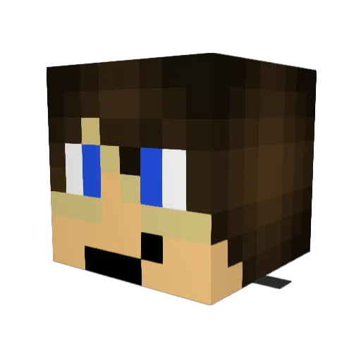 lokurati Minecraft avatar head, 3D render
