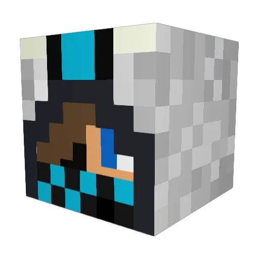 lol414 Minecraft avatar head, 3D render
