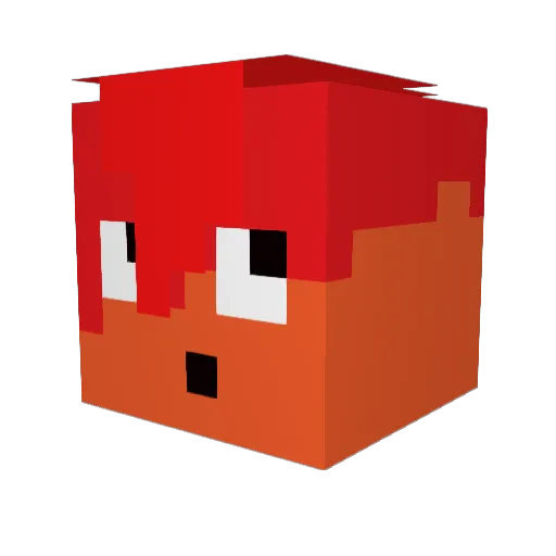 lol_Left Minecraft avatar head, 3D render