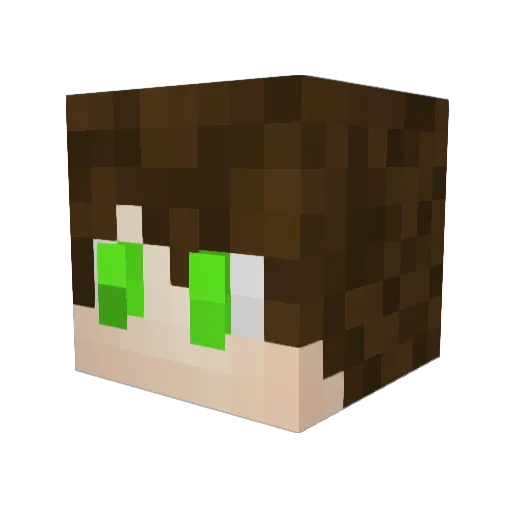 lol_atomic Minecraft avatar head, 3D render