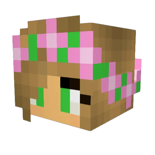 lola1088 Minecraft avatar head, 3D render