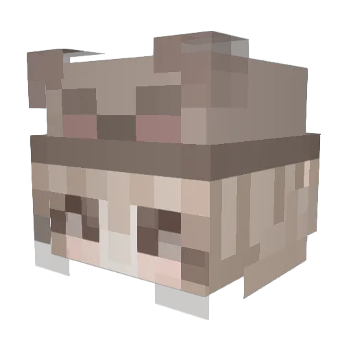 lola2a Minecraft avatar head, 3D render