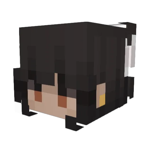 lolaal Minecraft avatar head, 3D render