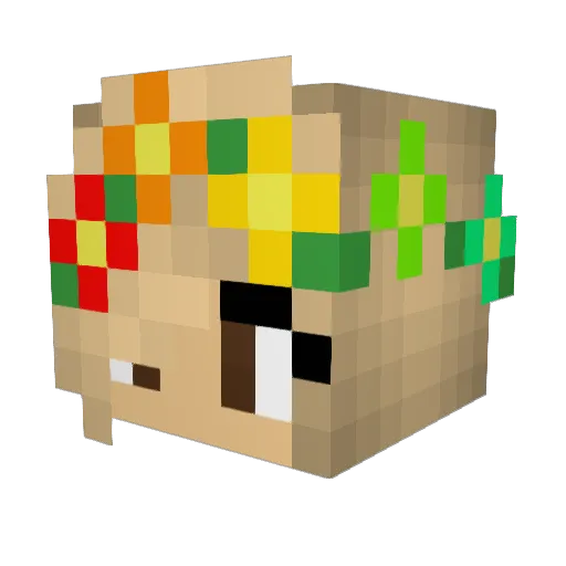 lolacts Minecraft avatar head, 3D render