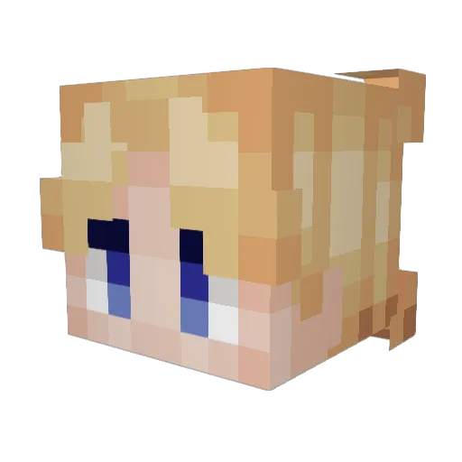 loladelrey Minecraft avatar head, 3D render