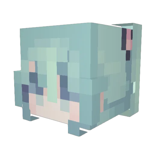 lolahellgirl Minecraft avatar head, 3D render