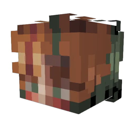 lolartemis Minecraft avatar head, 3D render