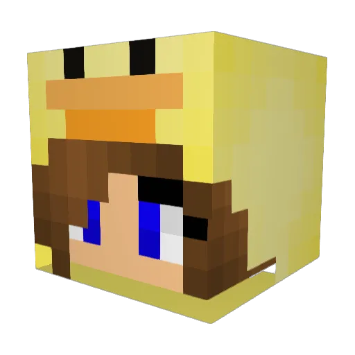 lolasmotel Minecraft avatar head, 3D render