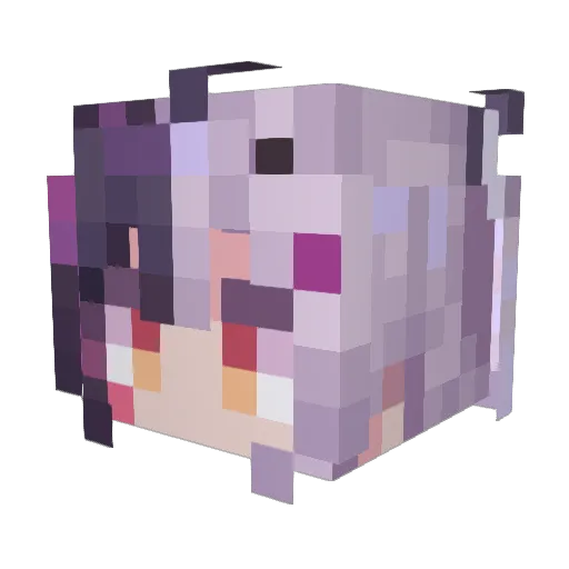 lolastic Minecraft avatar head, 3D render