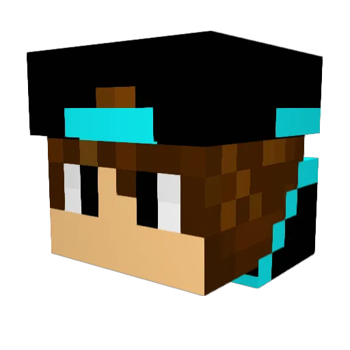 lolbady Minecraft avatar head, 3D render