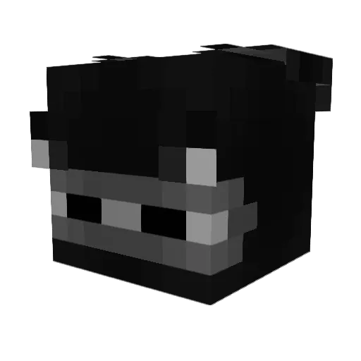 lolbean Minecraft avatar head, 3D render