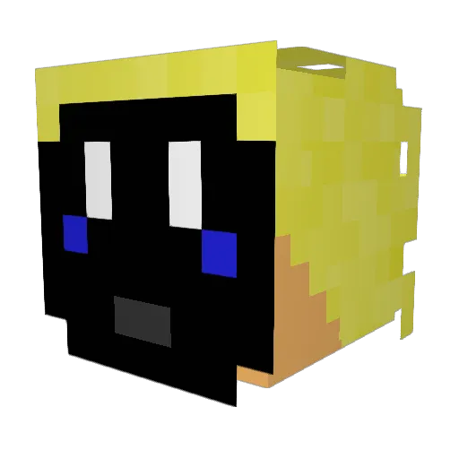 lolbollNVX Minecraft avatar head, 3D render
