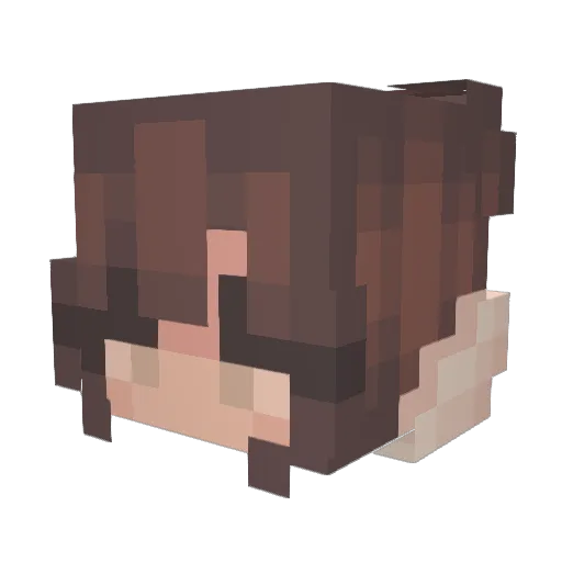 lolbrittany Minecraft avatar head, 3D render