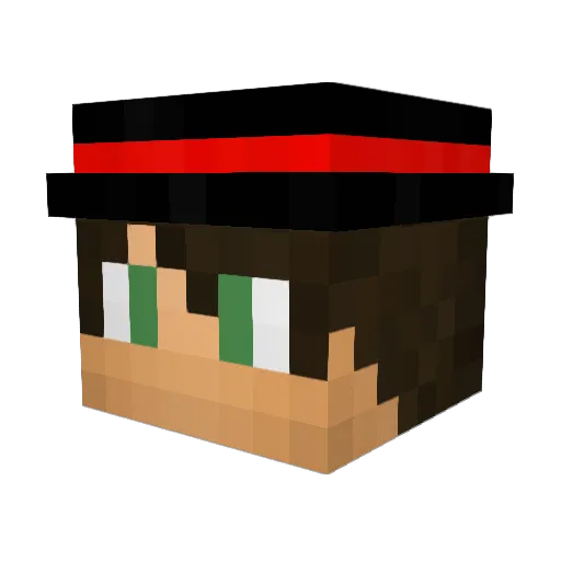 lolcraft Minecraft avatar head, 3D render