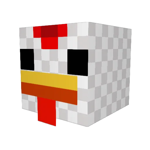 lolcrafter22 Minecraft avatar head, 3D render
