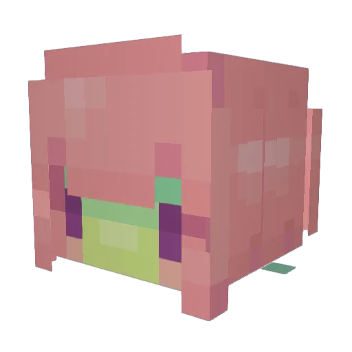 lolcudomuz Minecraft avatar head, 3D render