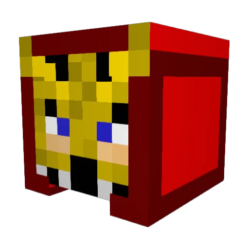 loldump Minecraft avatar head, 3D render