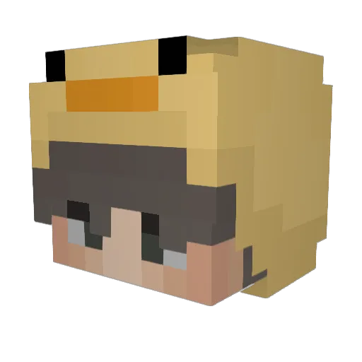 lolek_lux Minecraft avatar head, 3D render