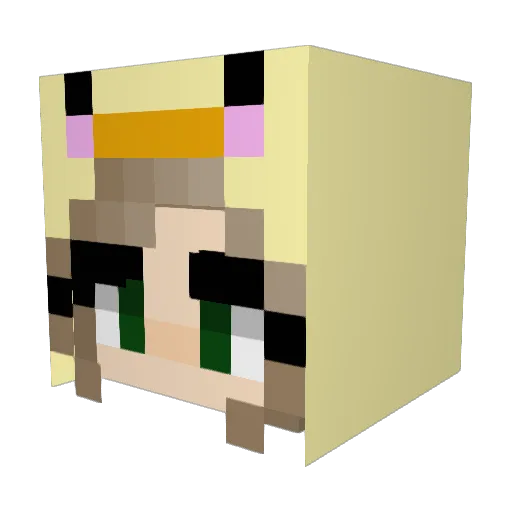 lolekbbezboleka Minecraft avatar head, 3D render