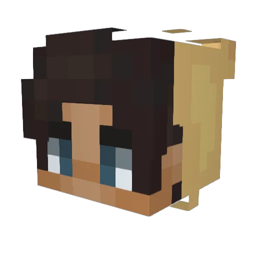 lolfail Minecraft avatar head, 3D render