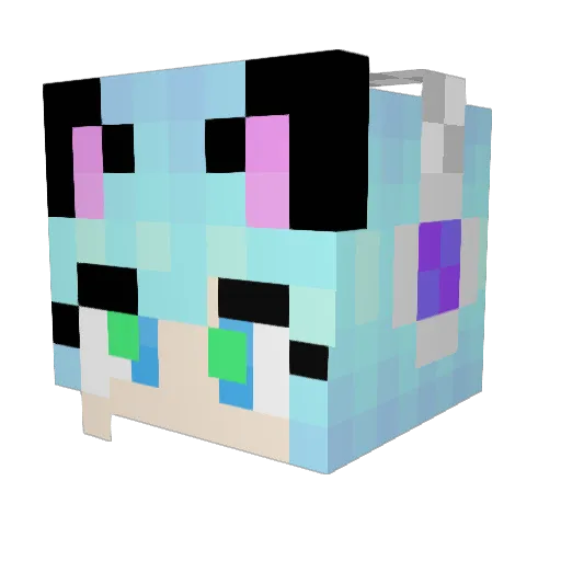 lolfox228 Minecraft avatar head, 3D render