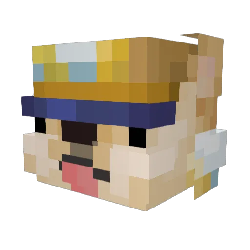 lolfteu Minecraft avatar head, 3D render