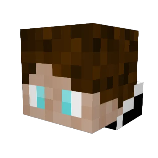 lolgufdHD Minecraft avatar head, 3D render