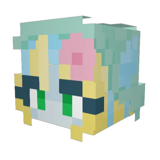 loli420 Minecraft avatar head, 3D render