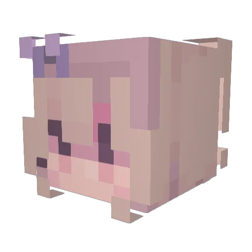 loli_02 Minecraft avatar head, 3D render