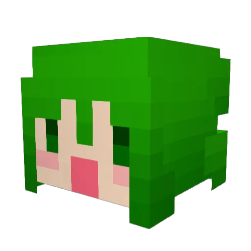lolicom1582 Minecraft avatar head, 3D render