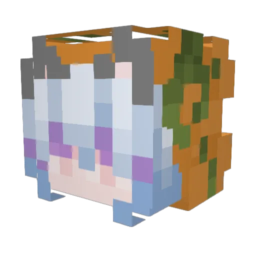 loliemeow Minecraft avatar head, 3D render