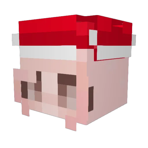 lolikeyby Minecraft avatar head, 3D render