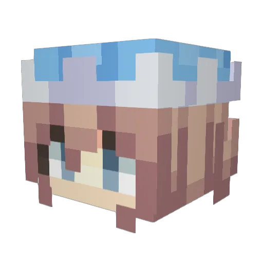 lolimusprime Minecraft avatar head, 3D render