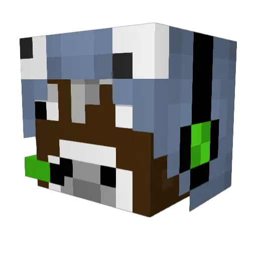lolipoppan Minecraft avatar head, 3D render