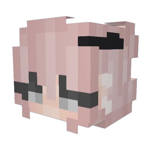 loliprotector Minecraft avatar head, 3D render