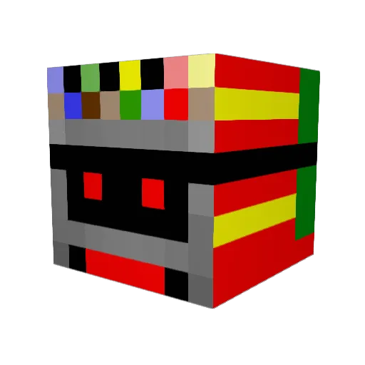 lolipus Minecraft avatar head, 3D render