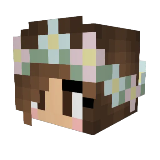 lolirotta Minecraft avatar head, 3D render