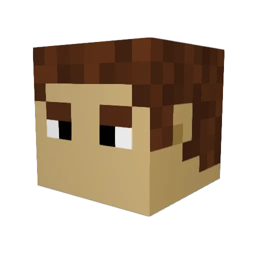 lolishoo Minecraft avatar head, 3D render
