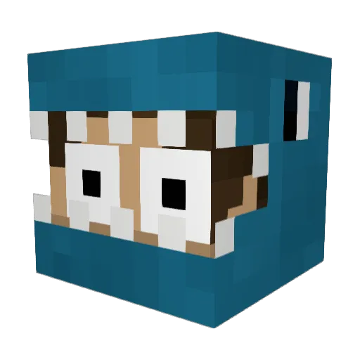 lolitsdino Minecraft avatar head, 3D render