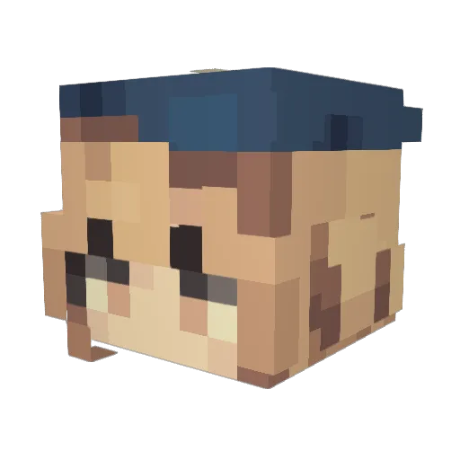 lolitsjacob Minecraft avatar head, 3D render