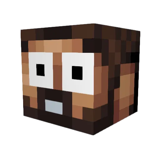 lolitsnapkin Minecraft avatar head, 3D render