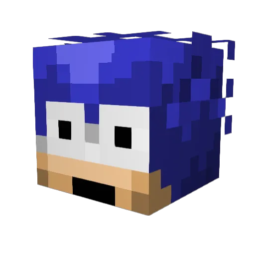 lolitssonic Minecraft avatar head, 3D render
