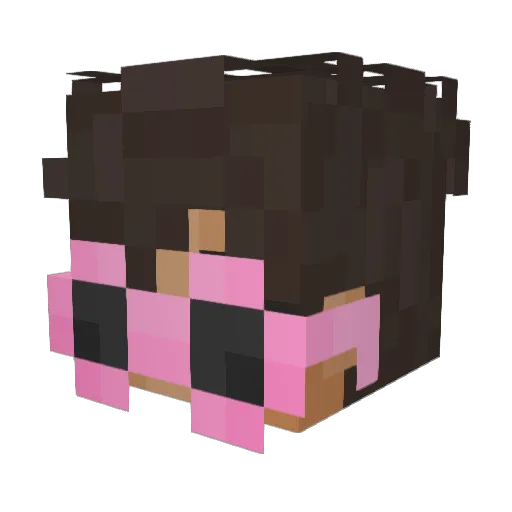 lolitstrash Minecraft avatar head, 3D render