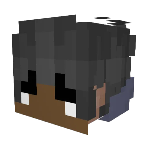 loljadiel Minecraft avatar head, 3D render