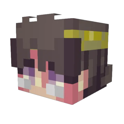 lolkapop Minecraft avatar head, 3D render