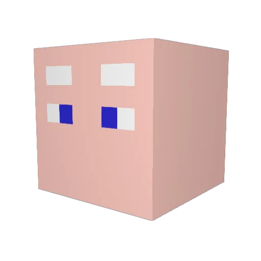 lolkavip Minecraft avatar head, 3D render