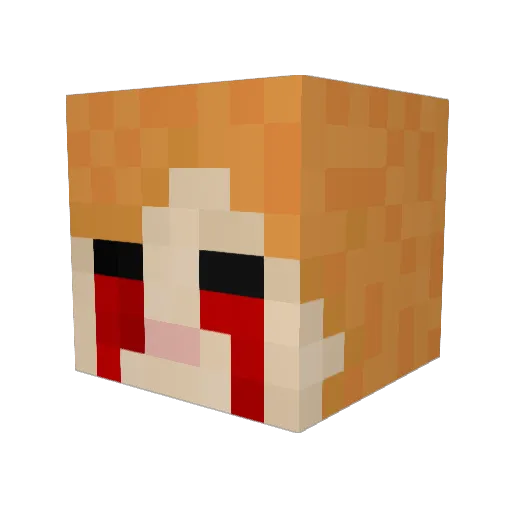 lolkeaz Minecraft avatar head, 3D render